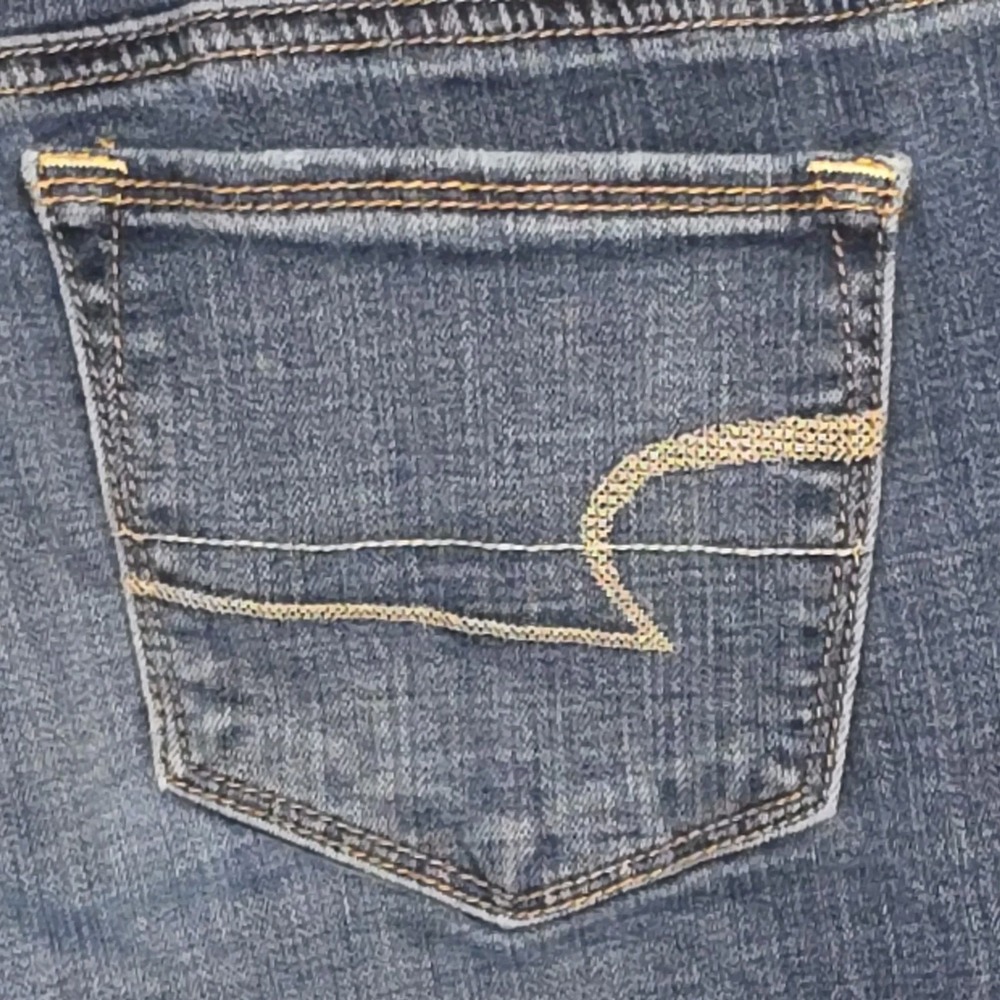 American Eagle Skinny Kick Jeans Womens 10 Blue Super Stretch - Picture 7 of 16